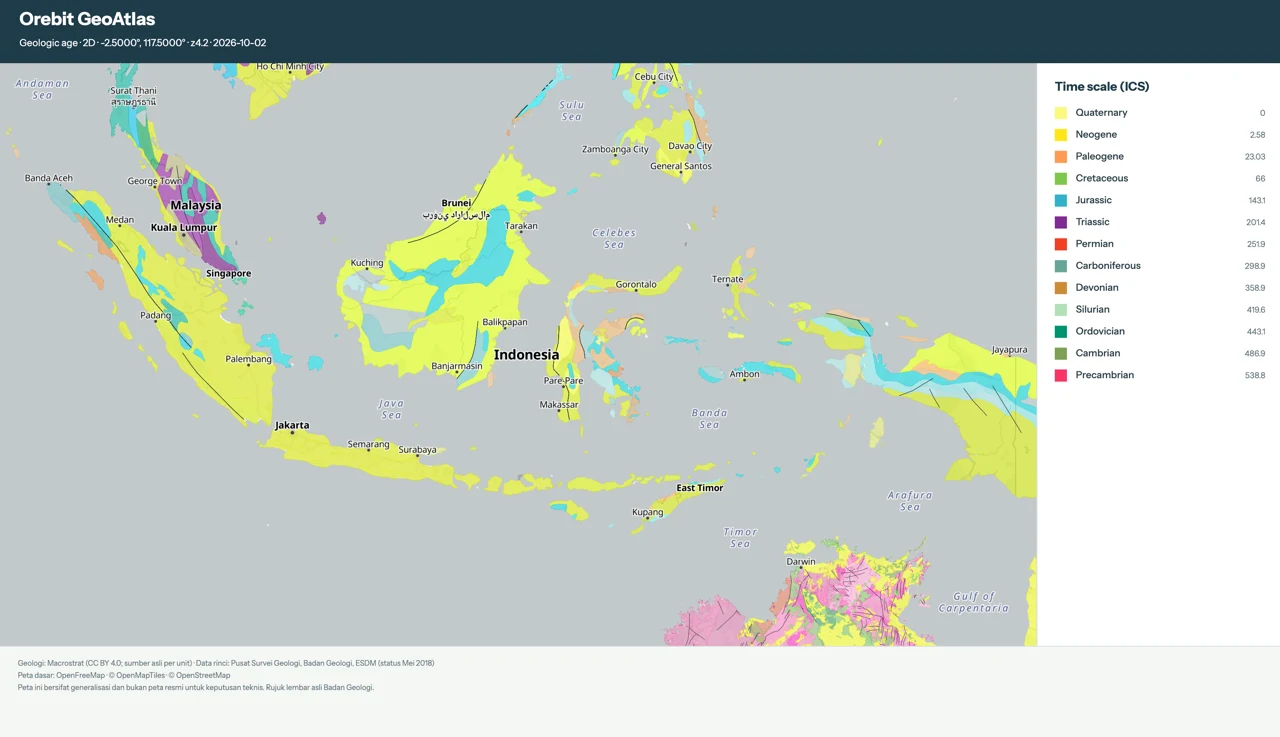 GeoAtlas geological age map of Indonesia